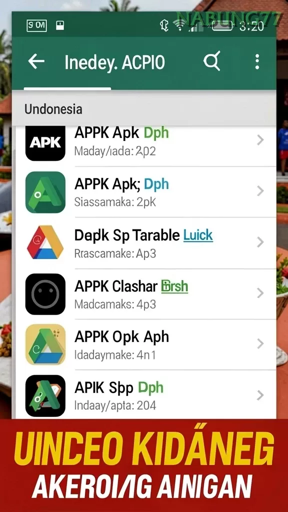 Cuplikan layar AMAN33 — menu navigasi