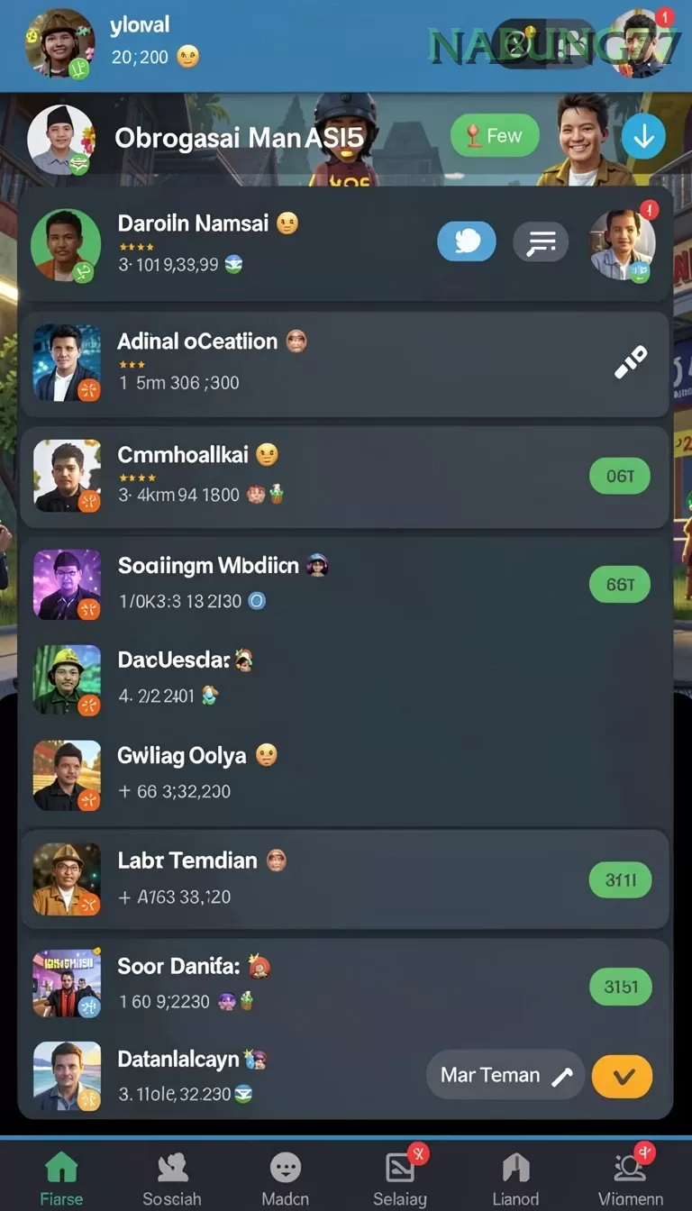 Cuplikan layar EVENTS — halaman utama